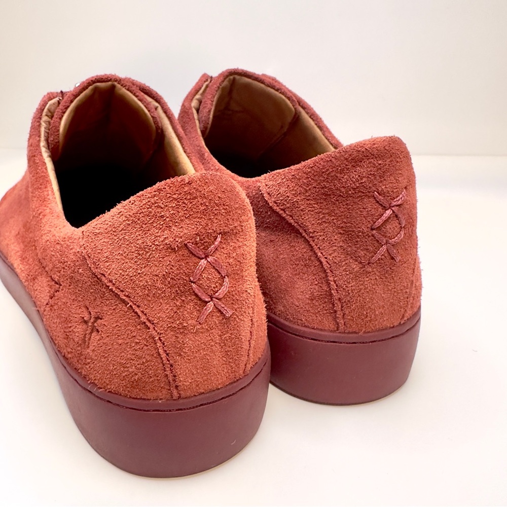 New! Frye Lena Zip Low Sneakers – Women’s Size 8M, Red Suede - Picture 12 of 16